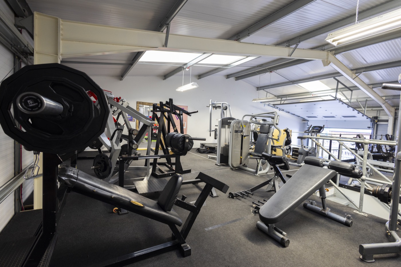 Cardio zone overlooking gym floor